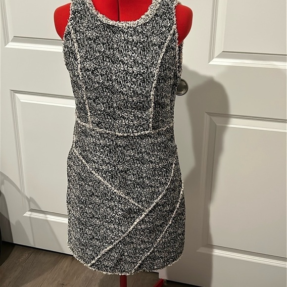 Eden Society Tweed Like Black and White Sleeveless Business Dress Size Medium - Picture 1 of 8